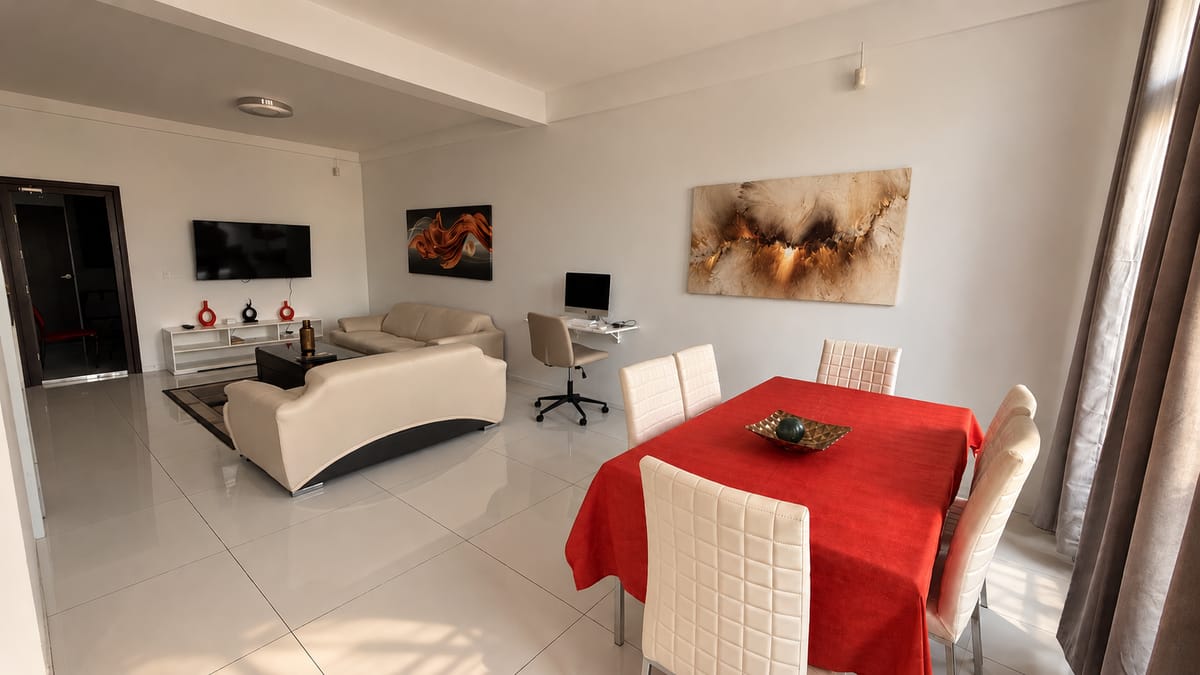 3-bedroom villa Rodney Bay living and dining room, Paris Villas