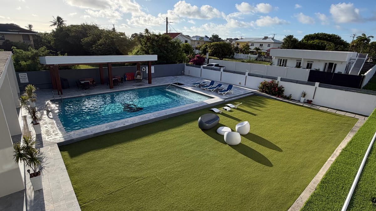 Rodney Bay villa pool aerial view Saint Lucia, Paris Villas